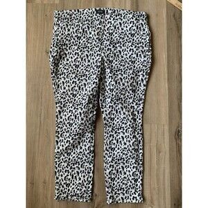 NYDJ For Chico's Women's Contour Cheetah Print Skinny Jean Size 14
